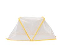 Hamwesh Cubierta para Cama de Jardín, Protector de Plantas de Rejilla de PVC de Fácil Instalación, Cubierta Plegable con Borde Amarillo Brillante, Estacas para el Suelo y Diseño Transpirable para