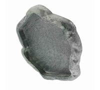 Hamwesh Cuenco de Agua para Reptiles, Material de Resina ABS, Superficie Lisa, Plato de Alimentación para Reptiles, Plato de Agua para Terrario con Diseño de Imitación de Roca para Lagarto Gecko (S)