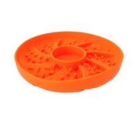 Hamwesh Cuenco de Alimentación Lenta, Alimentador de Rompecabezas de Silicona con Texturas Interactivas y para Aliviar la Ansiedad y Anti Asfixia, Alimentador Lento para Perros de Razas (Orange)