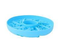 Hamwesh Cuenco de Alimentación Lenta, Alimentador de Rompecabezas de Silicona con Texturas Interactivas y para Aliviar la Ansiedad y Anti Asfixia, Alimentador Lento para Perros de Razas (Blue)