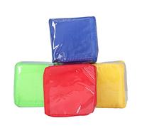 Hamwesh Dados de Espuma, 4 Piezas de Gran Tamaño, Superficies Lisas, Esquinas Redondeadas, Dados de Espuma Grandes, con Bolsillos Transparentes para el Aula, Familia, Interacción Entre e Hijos,