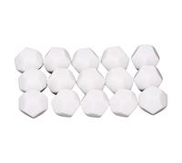 Hamwesh Dados en Blanco, 30 Piezas 22 Mm 12 Caras, Dados para Escribir con Superficie de Bricolaje, Plástico Impermeable para Enseñanza Educativa de Matemáticas, Juegos de Mesa, Aula, Favores de
