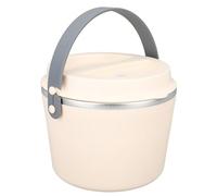 Hamwesh Eléctrica, 48 W, 1,2 L, Calentador de Alimentos de Calentamiento Rápido de 360 grados, Calentador de Almuerzo Portátil de Acero Inoxidable con Recipiente Lavable a Prueba de Fugas, para