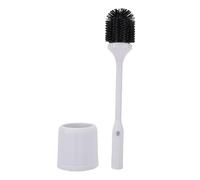 Hamwesh Escobilla de Inodoro Eléctrica, Escobilla de Inodoro Recargable con Largo y Cabezal de Cepillo de Silicona, Juego de y Soporte para Baño, RV, Camping, de Pie