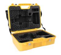 Hamwesh Estuche de Nivel, Estuche Rígido de Plástico con Material PP, Doble Cerradura, Liviano, Caja de Almacenamiento con Interior de Espuma para Instrumentos Topográficos