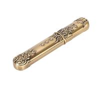 Hamwesh Estuche para Agujas, Porta Agujas de Coser de Aleación de Zinc Grabado Vintage, Estuche para de Bordar con Almacenamiento Compacto para Coser Proyectos de Punto de Cruz y Bordado (Bronce)