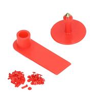 Hamwesh Etiquetas para las Orejas de Ganado en Blanco, Identificación de Precisión de Plástico, Fácil de Usar, Escritura a Mano, para Ganado, Vaca, Caballo, Perro, Cerdo, Cabra, Oveja, Gestión de