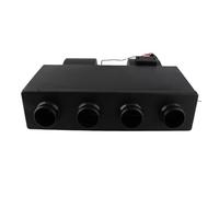 Hamwesh Evaporador de CA, 12 V, 24 V, 4 Puertos, Conjunto Universal de Aire Acondicionado Debajo del Tablero con Soportes de Montaje para Coche, Camión, RV, UTV (12V)