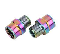 Hamwesh Extensor de Pedal de Bicicleta, Extensor de Pedal de Bicicleta de Eje Alargado de Aleación de Titanio de 16 Mm, Extensiones de con Marcas Izquierda Derecha para Bicicletas de Montaña,