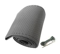 Hamwesh Funda para Volante, 15 Pulgadas, Universal, Cosida a Mano, Piel de Microfibra, Transpirable, Antideslizante, Puntada para Volante de Coche con Aguja e Hilo para Mujeres, Niñas, Sedanes, SUV,