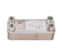 Hamwesh Intercambiador de Calor de Placas, EATB12 18 2L Acero Inoxidable 304 Soldado con 99,9% de Cobre para Enfriamiento Eficiente del Mosto, Intercambiador de Calor Agua a Agua con Diseño Compacto