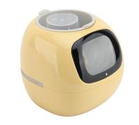 Hamwesh Jardinera Inteligente, Maceta para Mascotas AI con 7 Sensores y 49 Expresiones, Cuidado de Plantas en Tiempo Real a Través de Aplicación, Reloj y Pantalla de Temperatura, con (Yellow)