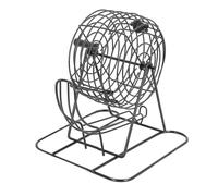 Hamwesh Juego de Bingo, Juego de Jaula de Metal Que Gira Suavemente, de Bingo para Adultos con 75 Bolas de Colores, 18 Tarjetas con Letras Grandes, 150 Marcadores Circulares para Fiestas,
