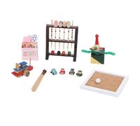 Hamwesh Juego de Croquet para Casa de Muñecas, Escala 1:12, Exquisita Artesanía, Juego de Croquet en Miniatura con Material de Tilo, Múltiples Accesorios para Exhibidores y Coleccionistas de Casas