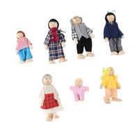 Hamwesh Juego de Figuras de Muñecas Familiares, Accesorio para Casa de Muñecas en Miniatura, Material de Pino Duradero, para Niños de 1 a 7 Años (#12)