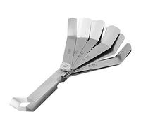 Hamwesh Juego de Galgas de Espesores, 16 Cuchillas de Acero Inoxidable Métricas de 0,05-1,0 Mm de Espesor, Herramienta de Medición de Espacios con Tamaños Claramente Marcados, para Ajuste de Válvula