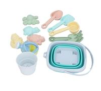 Hamwesh Juego de Juguetes de Playa para Niños, 11pcs de Plegable y Palas con Moldes de para Niños Pequeños para Niñas Interactive Sandbox Playground Toys (Blue)
