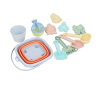Hamwesh Juego de Juguetes de Playa para Niños, 11pcs de Plegable y Palas con Moldes de para Niños Pequeños para Niñas Interactive Sandbox Playground Toys (Orange)