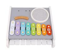 Hamwesh Juguete de Percusión Musical de Madera, Instrumento de Percusión Seguro de Madera de Haya de Aprendizaje Temprano, Juguete Musical Colorido para Bebés con Mazos para Que los Niños Pequeños