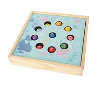 Hamwesh Juguetes, Juego de Pesca Magnético 2 en 1 y Tablero de Clavijas de Madera con Cuentas Apilables, Juguetes de Habilidades Motoras Finas con Actividades de Clasificación de Colores para Niños