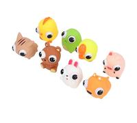 Hamwesh Juguetes para Apretar Animales, Paquete de 8 Divertidos Juguetes para Apretar con Ojos Emergentes, para Aliviar el Estrés con Ojos Elevados, Vinilo Suave para Adultos, Niños y Niñas, Cestas de