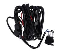 Hamwesh Kit de Cableado de Control de Iluminación, Alambre de Cobre 16 AWG, Arnés de Alta Potencia de 160 W con Apagado Automático y Fusible de relé de Interruptor Basculante para UTV ATV SUV Camión