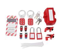 Hamwesh Kit de Etiquetado de Bloqueo, Bloqueo de Disyuntor Universal Resistente a Impactos, Etiquetas de con Candados, Cerrojos, Bridas para Cables para Minas Industriales, Químicas, Eléctricas, de
