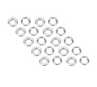Hamwesh Kit de Ojales, Ojales de Acero Inoxidable de 8 Mm para Tela, Kit de Herramientas con con 300 Juegos de Arandelas para Zapatos, Ropa, Manualidades, Bolsos, Proyectos de Bricolaje (SILVER)