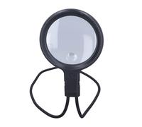 Hamwesh Lupa Manos Libres, Aumento 5X 15X, Luz LED de 3 Colores, Cuello de Cisne Flexible, para Lectura, Reparación de Costura, Personas Mayores con Baja Visión