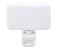 Hamwesh Luz LED para Teléfono, 66 Chips LED de 2800 a 5600 K, Luz Portátil Recargable para Selfies, con Clamp/Holder con 3 Temperaturas de Color, 5 Niveles de Brillo para Selfie, Videoconferencia,
