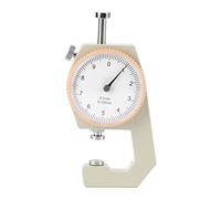Hamwesh Medidor de Espesor, Rango de Medición de 0-10 Mm Cono Plano Cabezas de Cono Curvadas Medidor de Espesor de Cuero de de Aleación de Aluminio con Lectura Precisa para Joyería de Papel de Acero