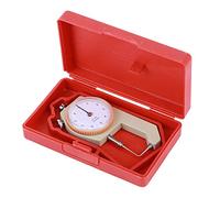 Hamwesh Medidor de Espesor, Rango de Medición de 0-10 Mm Cono Plano Cabezas de Cono Curvadas Medidor de Espesor de Cuero de de Aleación de Aluminio con Lectura Precisa para Joyería de Papel de Acero