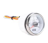 Hamwesh Medidor de Tacómetro, 52 Mm, 2 Pulgadas, 3000 Rpm, Tacómetro Universal de Rpm, Digital con Contador de Horas, Retroiluminación de 7 Colores para Camión, Tractor, Coche (Esfera blanca y bisel