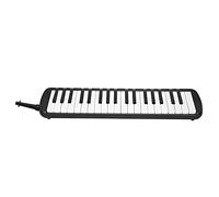 Hamwesh Melódica, Instrumento Melódica Soprano ABS de 37 Teclas, Teclado de Piano de Aire e Instrumento Musical de Viento con Soplete, Boquilla, Bolsa de Transporte, Paño de Limpieza, para (BLACK)