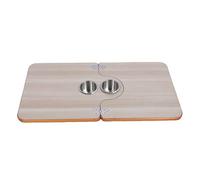 Hamwesh Mesa Plegable, Diseño Que Ahorra Espacio para Vehículos Recreativos, Barcos, Remolques de Camping, Construcción de Madera Maciza con Portavasos, Escritorio Portátil para Comedor u Oficina