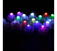 Hamwesh Mini Luces de Globo LED Redondeadas, Lámparas de Pelota LED de 100 Piezas con RGB de Color para Festival de Bodas de Globo de Látex Decoración de Halloween de Navidad (COLORFUL)