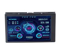 Hamwesh Mini Pantalla USB IPS de 3,5 Pulgadas, Pantalla de Visualización Multitema Resolución 320x480 con Interfaz USB Tipo C, para PC CPU GPU RAM Monitor de Datos de Temperatura (versión Premium)