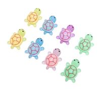 Hamwesh Mini Tortugas Luminosas, 20 Figuras de Tortugas Coloridas, Pequeños Animales de Resina Que Brillan en la Oscuridad, con Exterior Brillante para Decoración Versátil de Jardín y Juegos