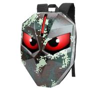 Hamwesh Mochila LED para Motocicleta, Mochila Programable para Casco LED Resistente Al Agua, Programable con Control de Aplicación, Pantalla Alimentada por USB para Montar en Bicicleta y Viajar
