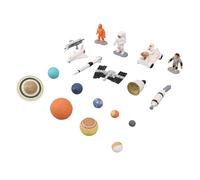Hamwesh Modelo de Solar de Planetas, 19pcs Universo Astronaut Space Space Figurinas para Niños Educativo con Set de Exhibición Coleccionable