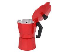 Hamwesh Moka, 300 Ml, Capacidad para 6 Tazas, de Aluminio para café Rápido, con Ergonómico de Aislamiento Térmico para una Fácil Limpieza y Uso en el Hogar en la Oficina (rojo)