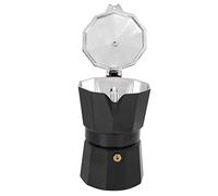 Hamwesh Moka, 300 Ml, Capacidad para 6 Tazas, de Aluminio para café Rápido, con Ergonómico de Aislamiento Térmico para una Fácil Limpieza y Uso en el Hogar en la Oficina (BLACK)