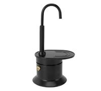 Hamwesh Moka Pot, 1 Taza de 50 Ml de Aleación de Aluminio para Estufa, con Preparación Rápida y Diseño Portátil, Italiana de un Tubo para Acampar y Viajar Al Aire Libre (BLACK)