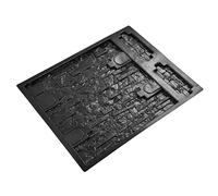 Hamwesh Molde de Hormigón, Forma de Molde de Pared ABS Reutilizable, de Piedra de Paso con Fácil Vertido de Cemento para Jardín, Patio, Decoración del Hogar, Pavimentación de Caminos