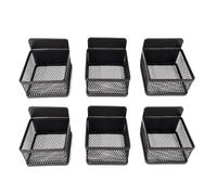 Hamwesh Organizador Magnético de Bolsas de té, Caja de Almacenamiento de té de Metal de 6 Piezas, Organizador de Estantes para con Imán Fuerte para Refrigerador, Cocina, Encimera, Gabinete, (BLACK)