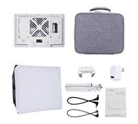 Hamwesh Panel de Luz de Vídeo LED, 100 W Bicolor 2500 K a 9900 K CRI TLCI 95 Plus 24 Efectos Luz de Relleno Portátil Controlada por Aplicación, Kit de Iluminación de Vídeo con Softbox y Estuche de