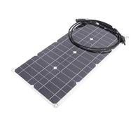 Hamwesh Panel Solar Monocristalino de 25W 16V, Diseño Flexible y Plegable | Módulo mono silicio, abrazadera de batería de 18 V, almacenamiento de 12 V, superficies irregulares de vehículos marinos