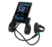 Hamwesh Pantalla LCD para Bicicleta Eléctrica, Pantalla a Color ABS Resistente Al Agua, Ordenador para Bicicleta con Chip Inteligente y Retroiluminación para de Montaña, Scooter, Eléctrica
