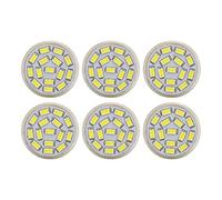 Hamwesh Paquete de 6 Bombillas LED MR11, 3 W, 270 Lm, 120 Grados, Luz Blanca Cálida, CA 12 V, Bombilla Halógena de Repuesto, Base de Cerámica GU4 con Luz Suave para Paisaje, Estufa, Campana (
