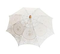 Hamwesh Paraguas de Encaje para Boda, Elegante Prima para Decoración de Celebraciones, Uso Diario u Ocasiones Especiales (Beige Talla L)